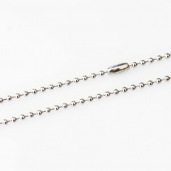 2mm Ball Chain Necklace - Stainless Steel - Silver Tone - 24 inch (60.9cm)